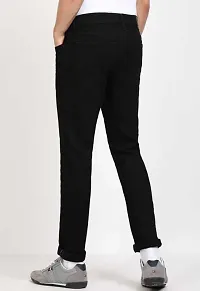 Stylish Black Denim Mid-Rise Jeans For Men-thumb1