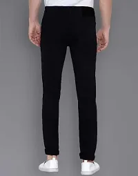 Stylish Black Denim Mid-Rise Jeans For Men-thumb1