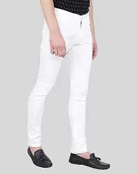 Stylish White Denim Mid-Rise Jeans For Men-thumb2