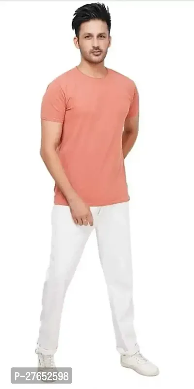 Stylish White Denim Mid-Rise Jeans For Men-thumb0