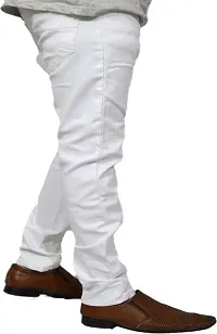 Stylish White Denim Mid-Rise Jeans For Men-thumb1