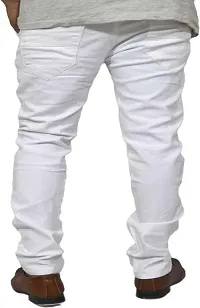 Stylish White Denim Mid-Rise Jeans For Men-thumb2