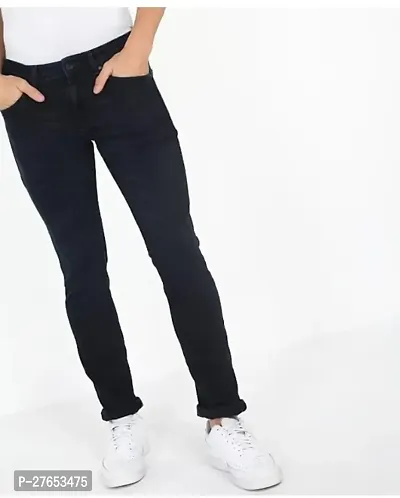 Stylish Black Denim Mid-Rise Jeans For Men-thumb0