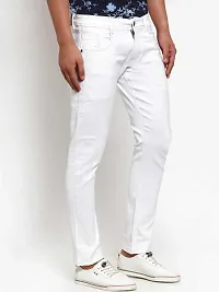 Stylish White Denim Mid-Rise Jeans For Men-thumb2