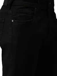 Stylish Black Cotton Blend Mid-Rise Jeans For Men-thumb4