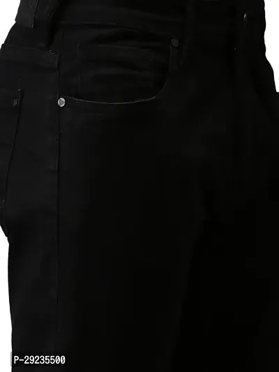 Stylish Black Cotton Blend Mid-Rise Jeans For Men-thumb5