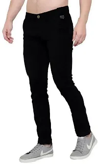 Stylish Black Denim Mid-Rise Jeans For Men-thumb2