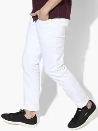 Stylish White Denim Mid-Rise Jeans For Men-thumb1