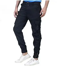 Elegant Cotton Solid Cargos For Men-thumb2