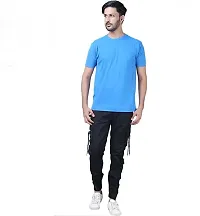 Elegant Cotton Blend Solid Cargos For Men-thumb3