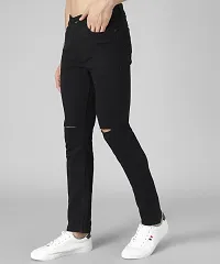 Bestloo Stylish Black Denim Mid-Rise Jeans For Men-thumb2
