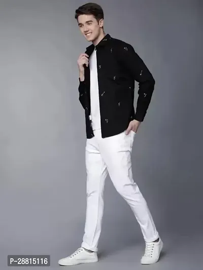 FLETE Stylish White Denim Mid-Rise Jeans For Men-thumb0