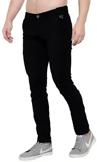 Stylish Black Denim Mid-Rise Jeans For Men-thumb2