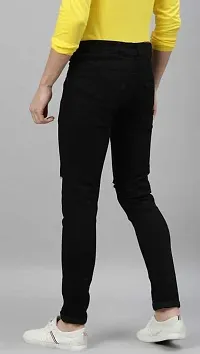 Stylish Black Denim Mid-Rise Jeans For Men-thumb2