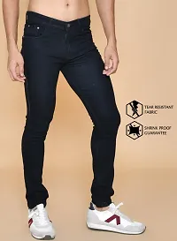 Stylish Black Denim Mid-Rise Jeans For Men-thumb3