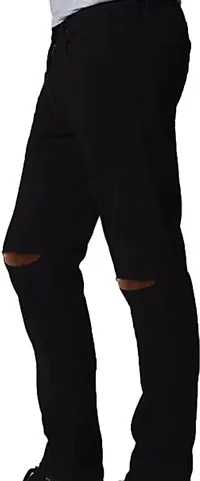 Stylish Black Cotton Blend Mid-Rise Jeans For Men-thumb3