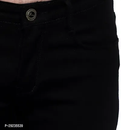 Stylish Black Denim Mid-Rise Jeans For Men-thumb4