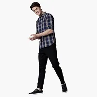 Stylish Black Cotton Blend Solid Mid Rise Jeans For Men-thumb3