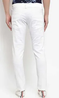 Stylish White Denim Mid-Rise Jeans For Men-thumb1