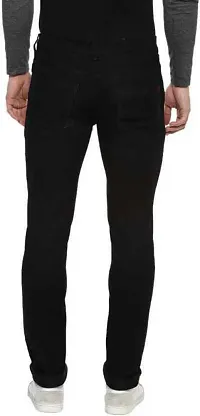 Stylish Black Denim Mid-Rise Jeans For Men-thumb1