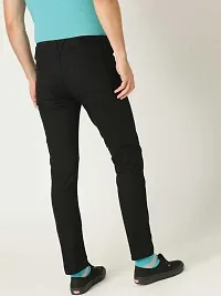 Stylish Black Denim Mid-Rise Jeans For Men-thumb2