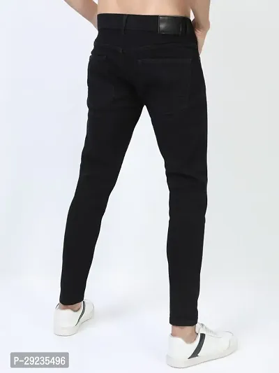 Stylish Black Polycotton Mid-Rise Jeans For Men-thumb2