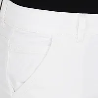 Bestloo Stylish White Cotton Blend Mid-Rise Jeans For Men-thumb4