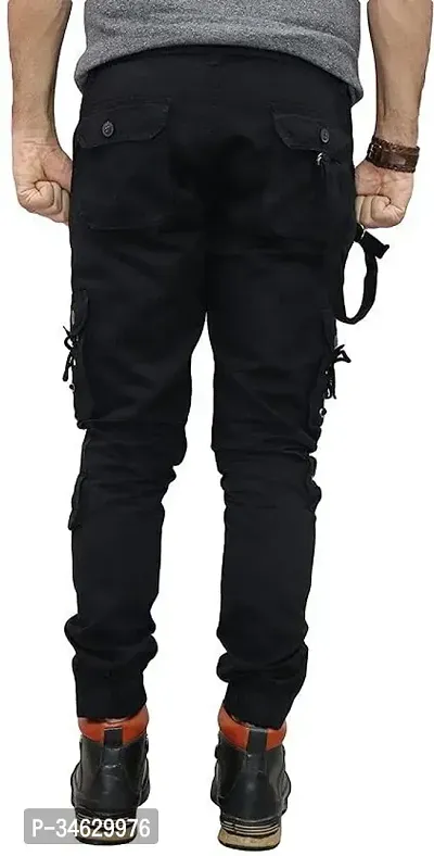 Elegant Cotton Solid Cargos For Men-thumb2