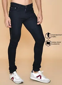 Stylish Black Denim Mid-Rise Jeans For Men-thumb3