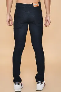 Comfortable Black Denim Mid-Rise Jeans For Men-thumb1