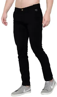 Stylish Black Denim Mid-Rise Jeans For Men-thumb3