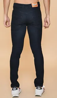 Stylish Black Denim Mid-Rise Jeans For Men-thumb1