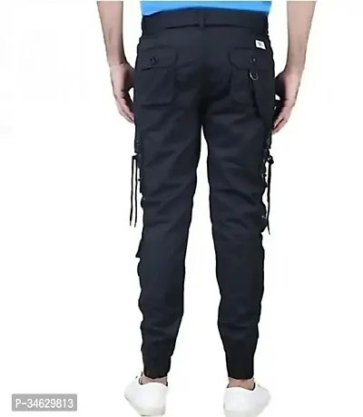 Elegant Cotton Solid Cargos For Men-thumb2