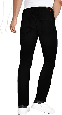 Stylish Black Denim Mid-Rise Jeans For Men-thumb1