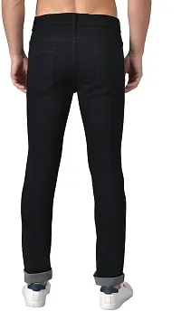 Stylish Black Denim Mid-Rise Jeans For Men-thumb1