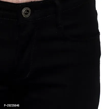 Stylish Black Denim Mid-Rise Jeans For Men-thumb2