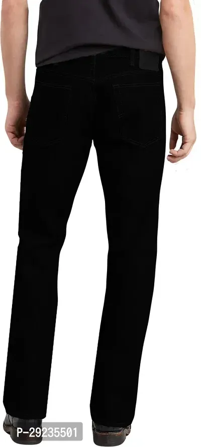 Stylish Black Denim Mid-Rise Jeans For Men-thumb2