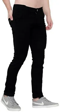 Stylish Black Denim Mid-Rise Jeans For Men-thumb4