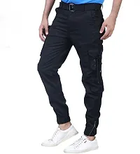 Elegant Cotton Solid Cargos For Men-thumb2