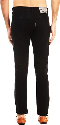 Comfortable Black Denim Mid-Rise Jeans For Men-thumb1