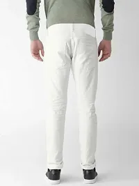 Stylish White Denim Mid-Rise Jeans For Men-thumb2