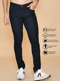 Comfortable Black Denim Mid-Rise Jeans For Men-thumb2