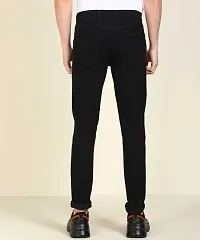 Stylish Black Denim Mid-Rise Jeans For Men-thumb2