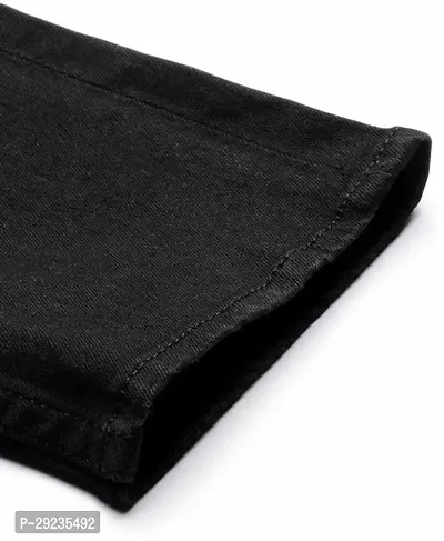 Stylish Black Cotton Blend Mid-Rise Jeans For Men-thumb4