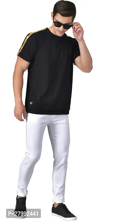 Elegant White Denim Solid Mid-Rise Jeans For Men-thumb4