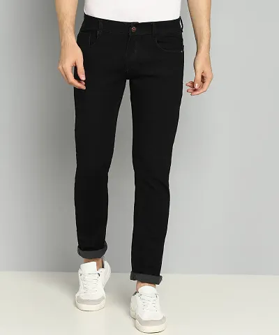 Comfortable Blend Mid-Rise Jeans For Men