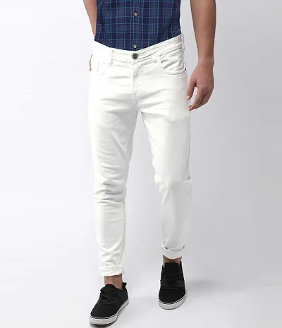 Stylish Blend Mid-Rise Jeans For Men