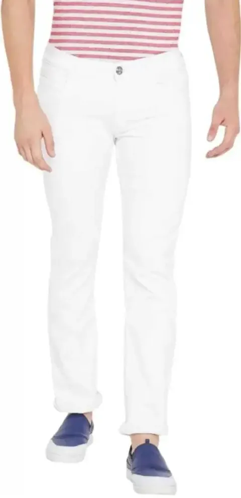 Slim Fit White Jeans for Men