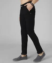 Bestloo Stylish Black Denim Mid-Rise Jeans For Men-thumb3