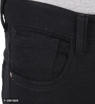 Bestloo Stylish Black Denim Mid-Rise Jeans For Men-thumb5